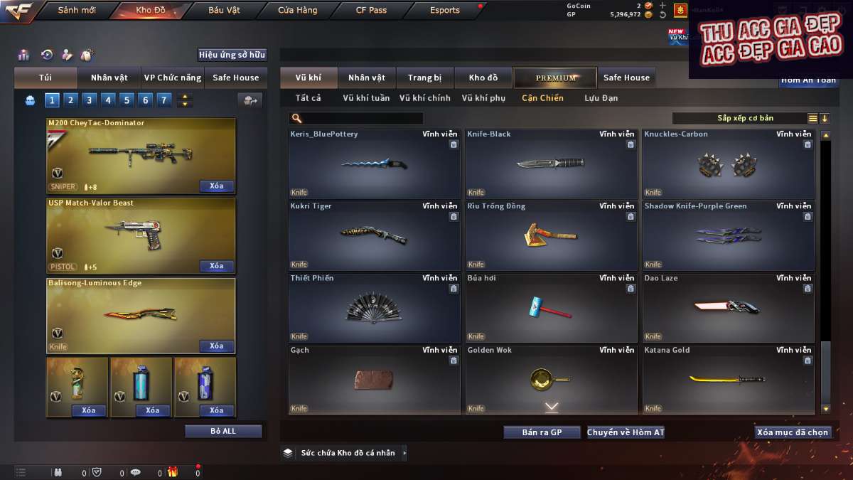 shop acc cf uy tin gia re